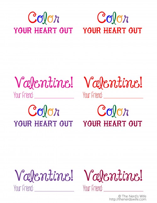 Color Your Heart Out Valentine