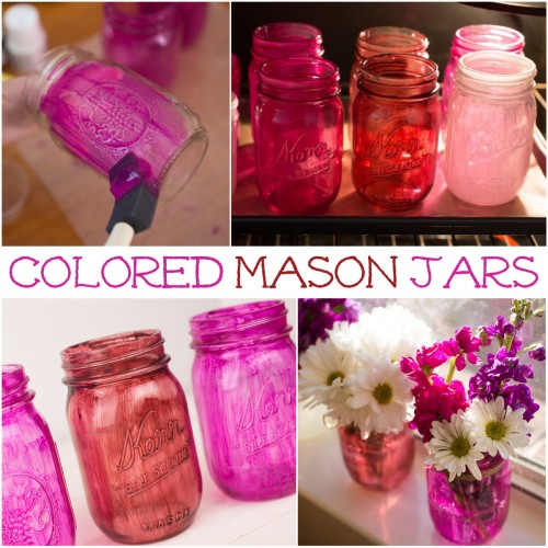 Colored Mason Jars