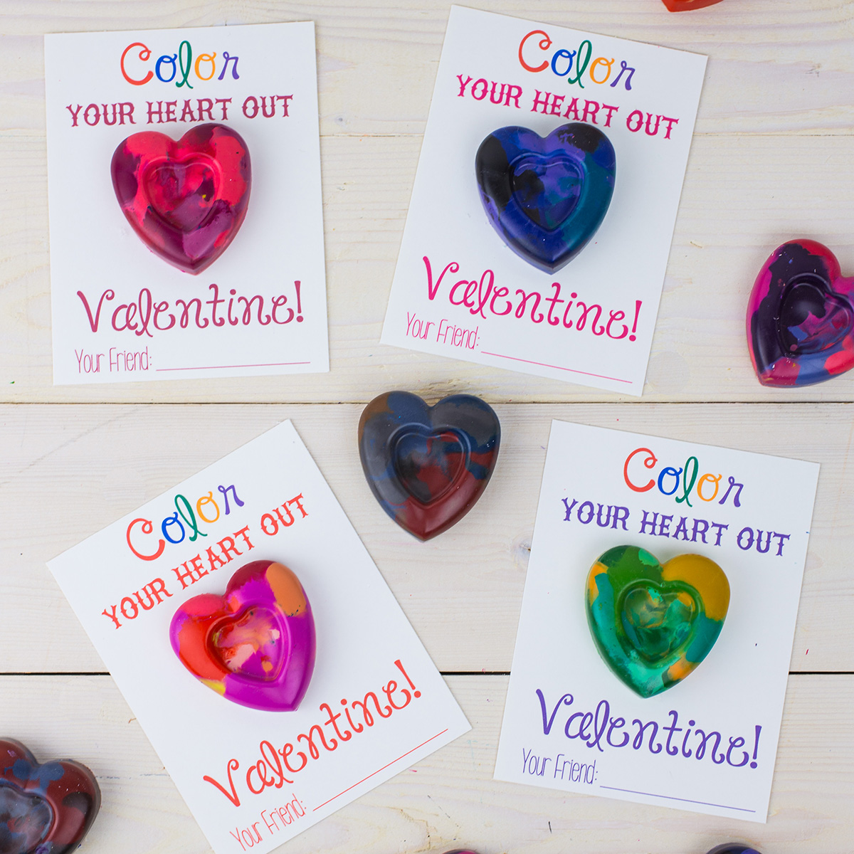 Heart Crayon Valentine Printable