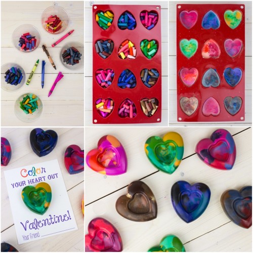 Melted crayon hearts store for valentines day