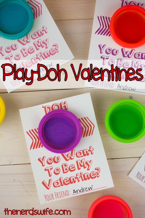Valentine Play Doh Cards With FREE Printable 