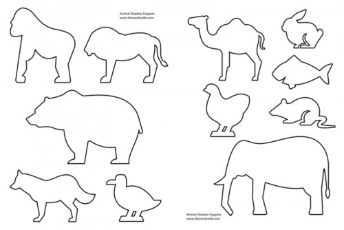 Animal Shadow Puppet Template