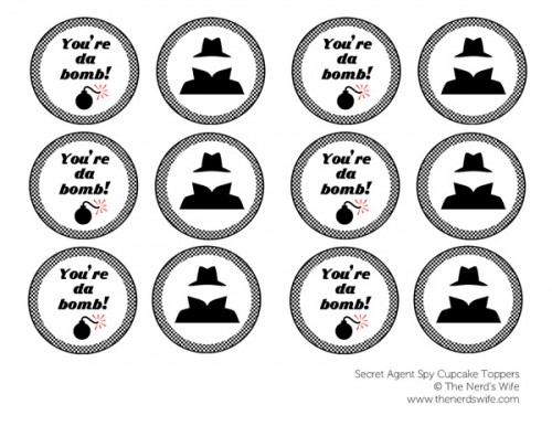 Spy Cupcake Toppers