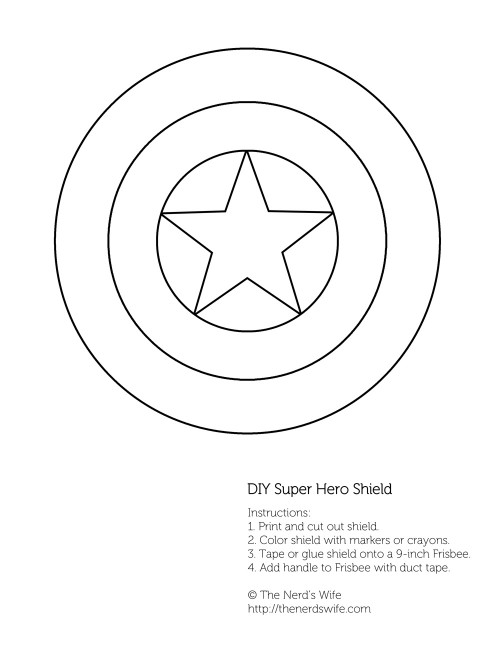 DIY Captain America Shield Free Printable - The Nerd's Wife