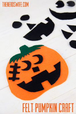 Felt Pumpkin Preschool Craft Small