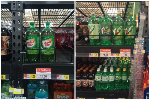 Canada Dry and 7UP at Walmart