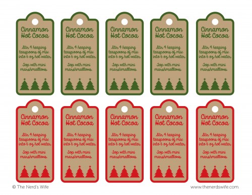 Cinnamon Hot Cocoa Tags