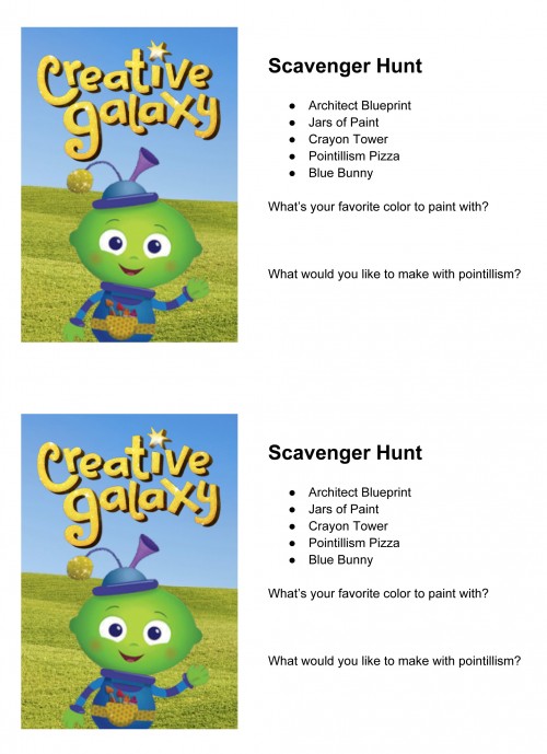 Creative Galaxy Scavenger Hunt