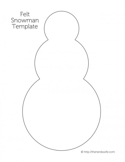 Felt Snowman Template