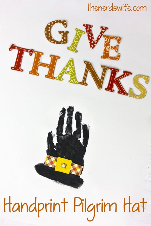 Pilgrim Hat Handprint Art