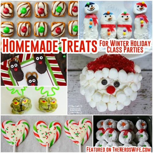 Homemade Class Treats for Winter Holiday Parties