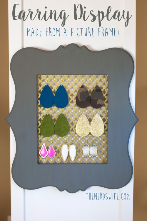 DIY Earring Organizer