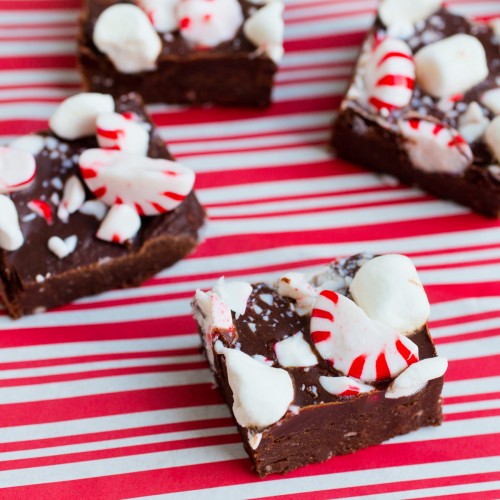 Peppermint Pudding Fudge