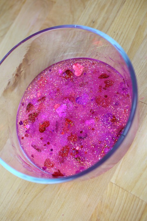 3 Ingredient Easy Confetti Valentine Slime