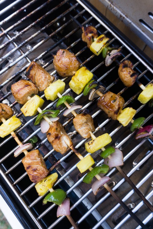 Apple Marinated Chicken Skewers