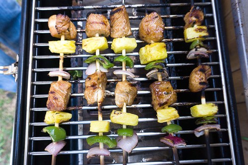 Apple Marinated Chicken Skewers