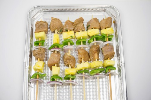 Apple Marinated Chicken Skewers