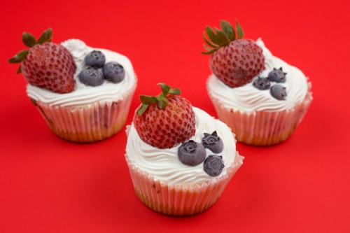 Summer Berry Ice Cream Cupcakes