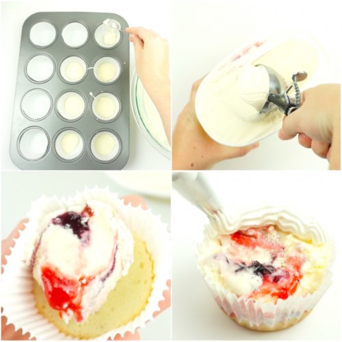Summer Berry Ice Cream Cupcakes
