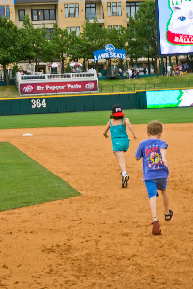 Running Bases at Frisco RoughRiders Game