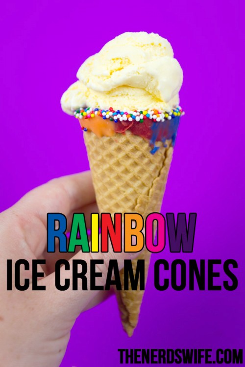 Rainbow Ice Cream Cones The Nerds Wife 