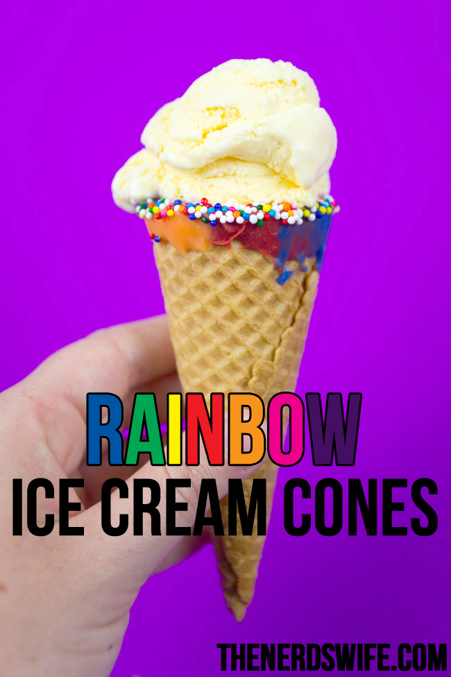 Rainbow Ice Cream Cones