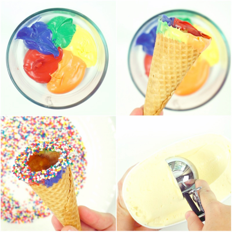 Rainbow Ice Cream Directions