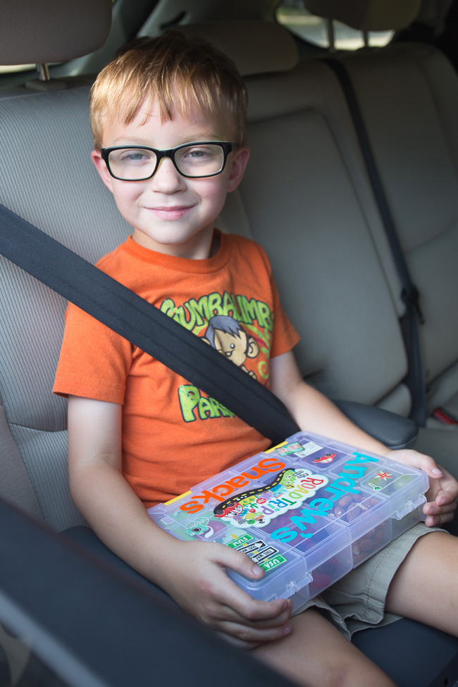 Keep the kids happy and healthy on your next road trip, Snack Tackle Box  For Kids 