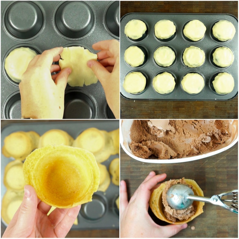 Sugar Cookie Ice Cream Bowls Collage