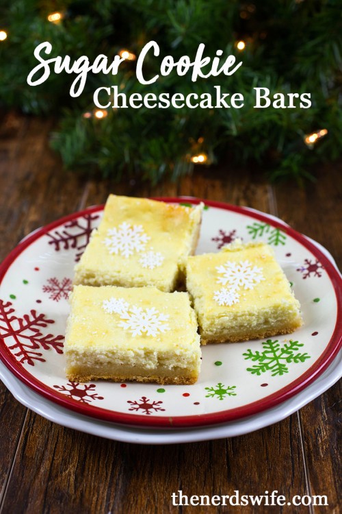 Sugar Cookie Cheesecake Bars - The Nerd's Wife