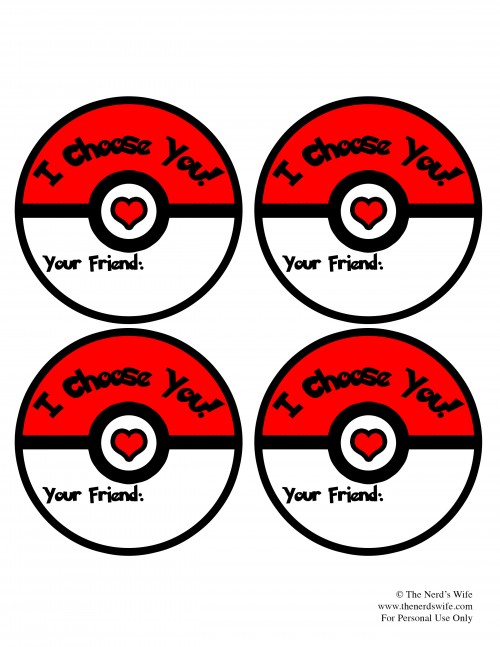 Pokeball Valentine's Cards