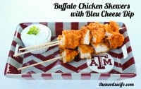 #Ad Buffalo Chicken Skewers with Bleu Cheese Dip