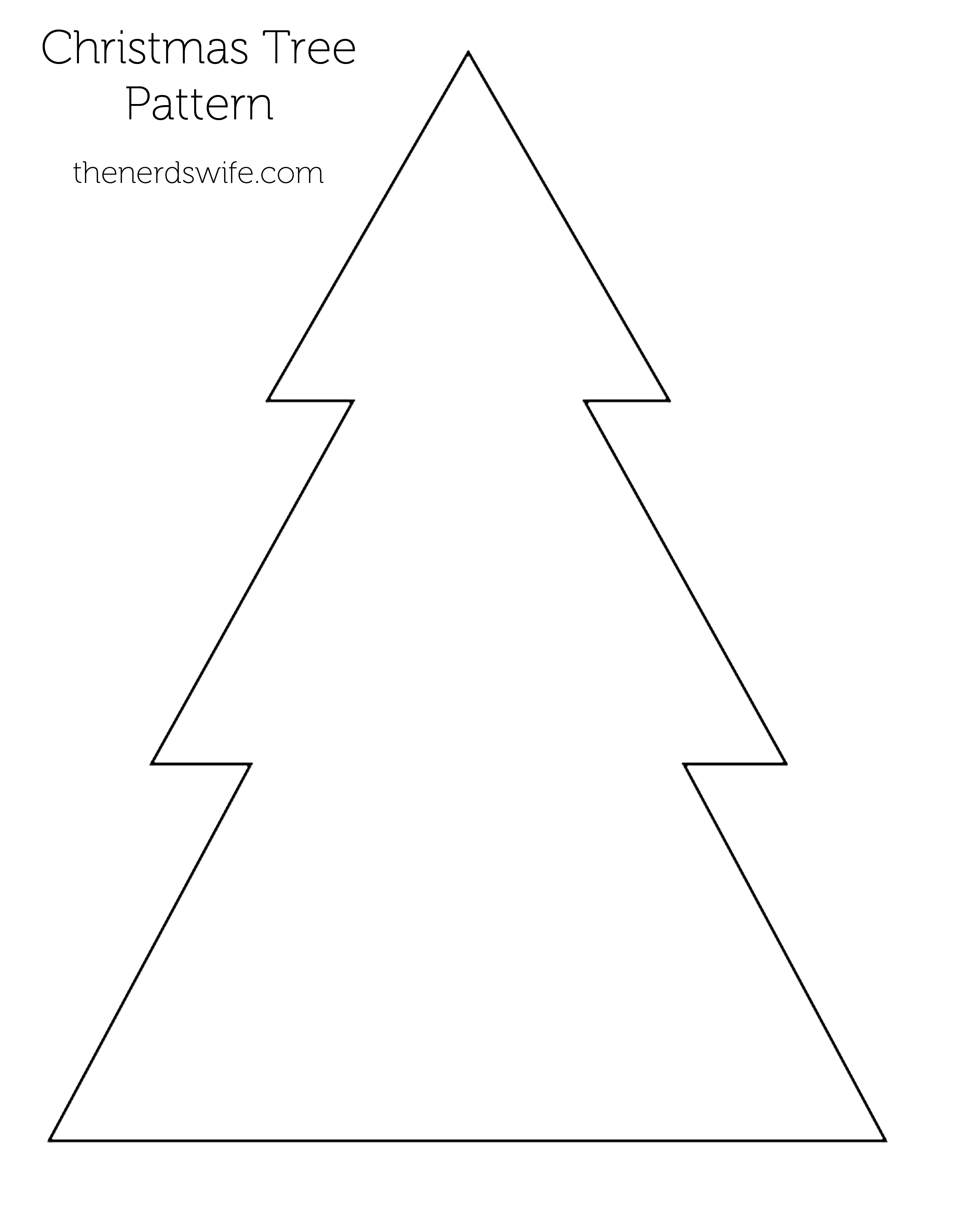 Christmas Tree Outline Template