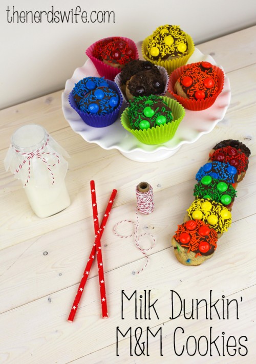 Milk Dunkin M&M Cookies #BakingIdeas #shop