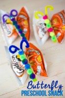 Butterfly Clothespin Preschool Snack
