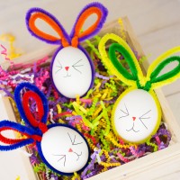 Pipe Cleaner Bunny Easter Eggs Preschool Craft