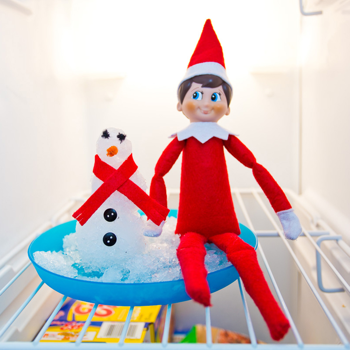 Easy Elf On The Shelf Ideas   Elf On The Shelf Snowman Square 