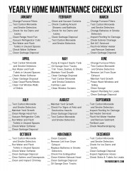 Home Maintenance Checklist